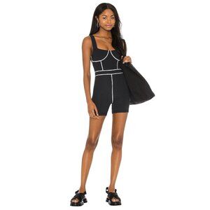 WeWoreWhat Corset Bodysuit in Black XLarge New Womens Shortalls
